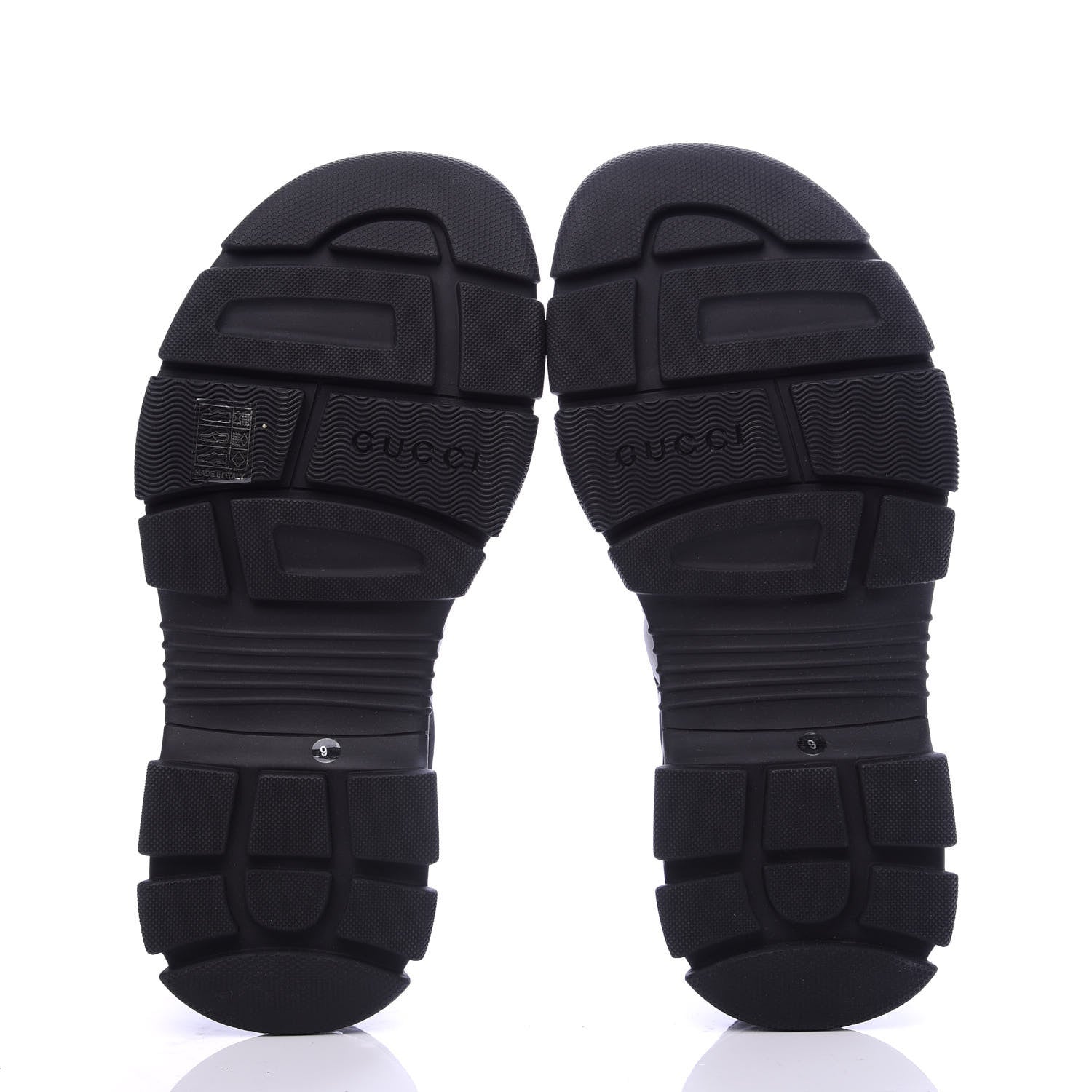 Gucci X SEGA Nappa Mesh Mens Aguru Sandals 9 Loess Black 6 of 10