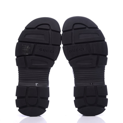Gucci X SEGA Nappa Mesh Mens Aguru Sandals 9 Loess Black 6 of 10