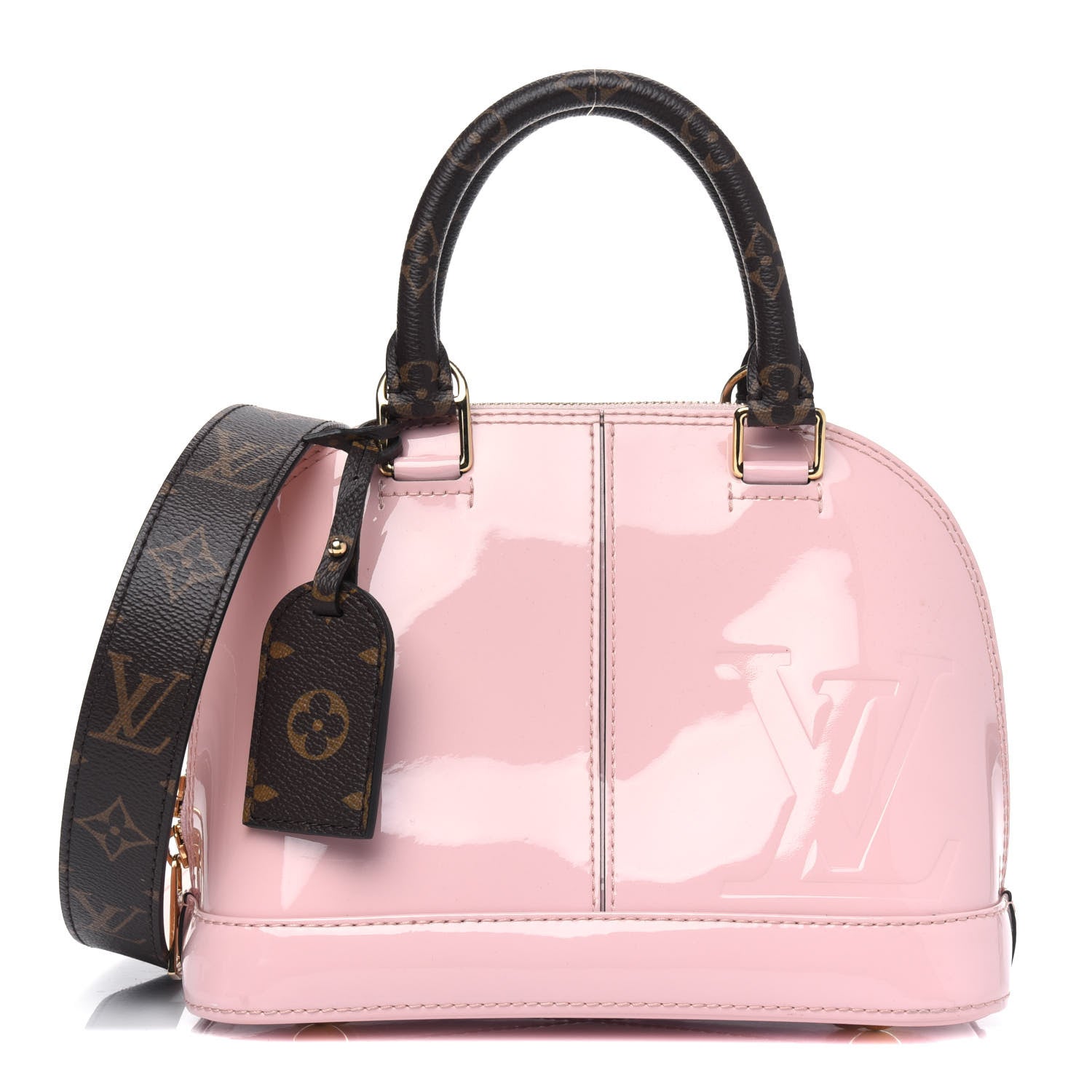 Louis Vuitton Patent Monogram Alma BB Rose Ballerine 1 of 4