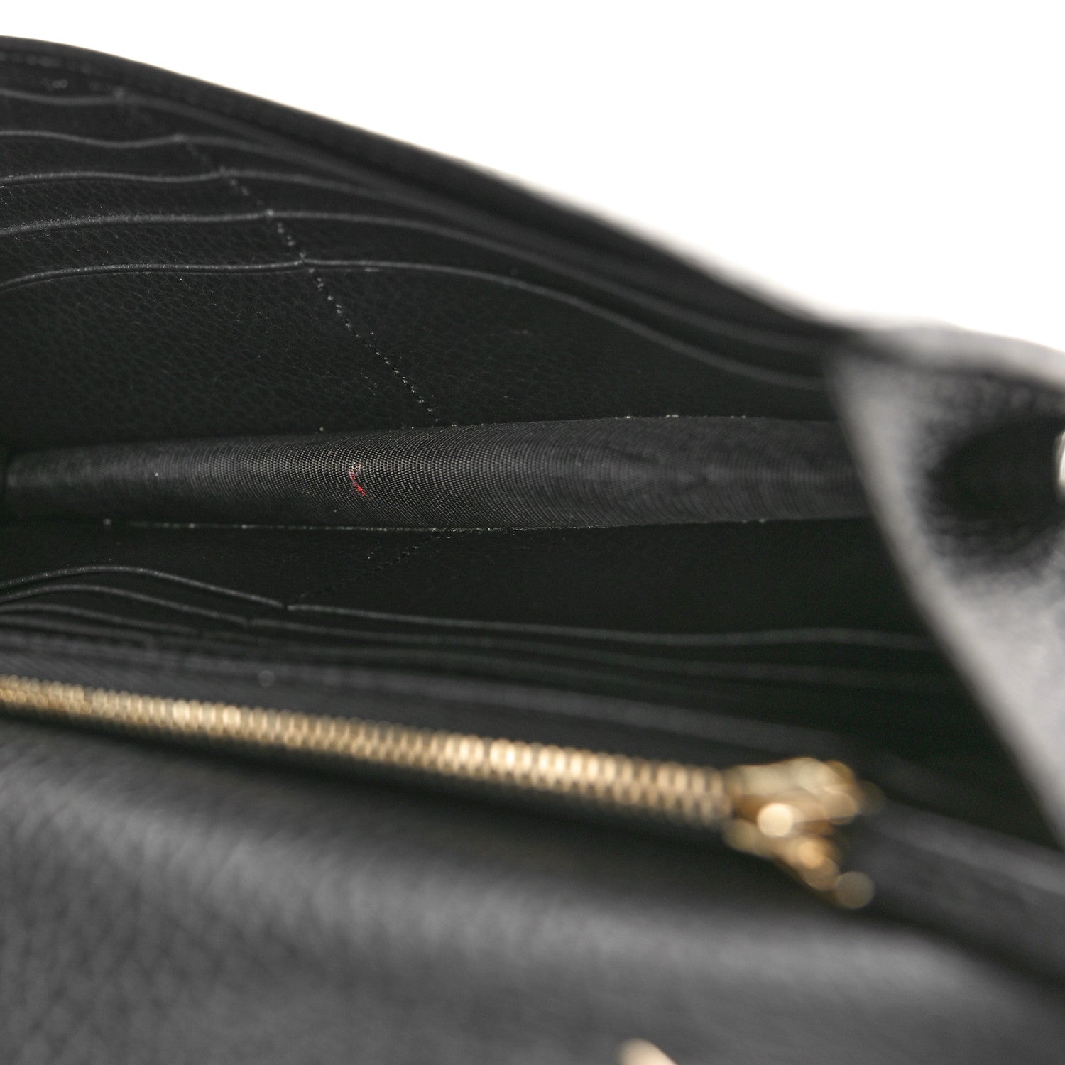 Gucci Dollar Calfskin Interlocking G Chain Wallet Black 5 of 9
