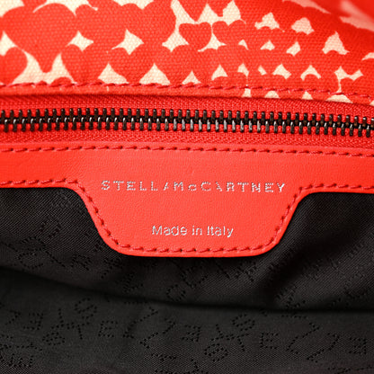 Stella McCartney Canvas Heart Print Small Falabella Fold Over Tote Red 6 of 9