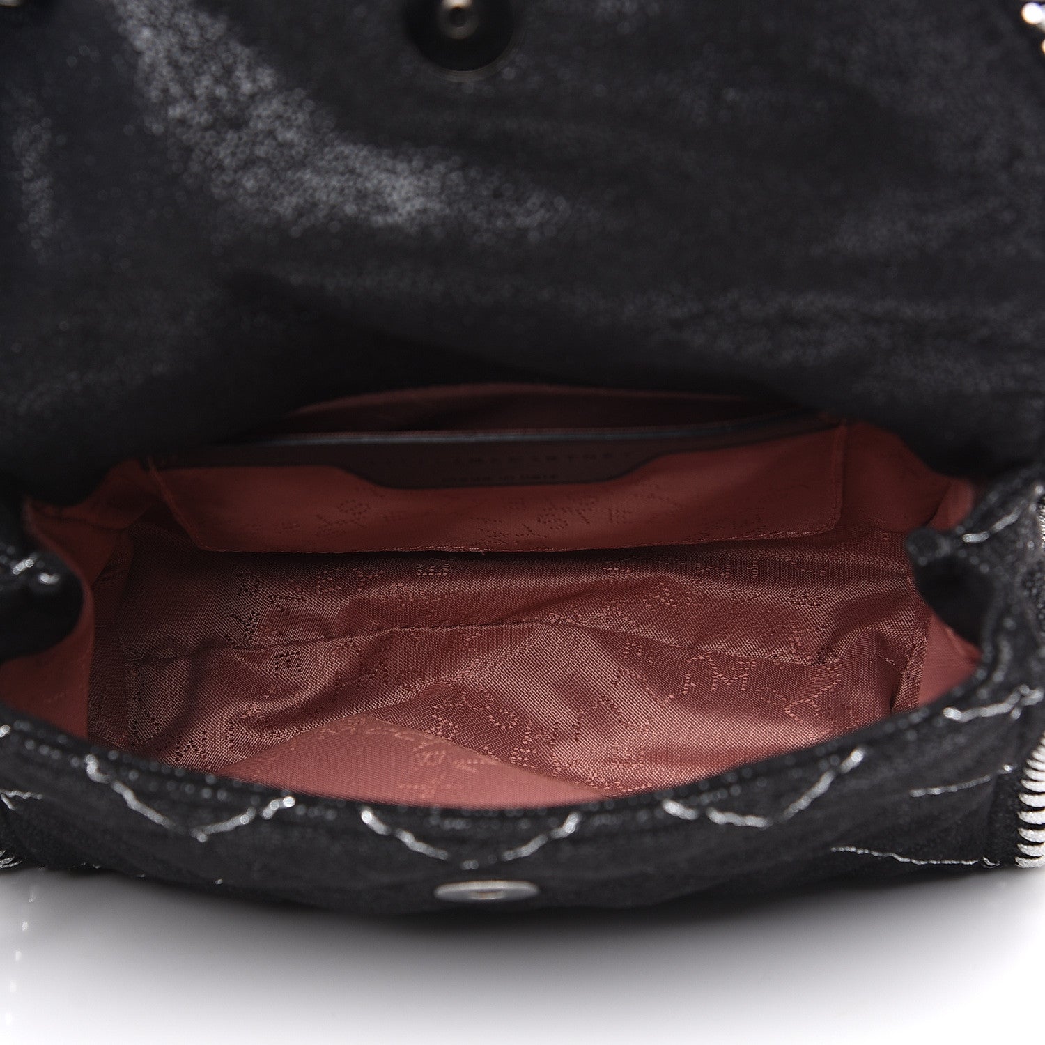Stella McCartney Shaggy Deer Quilted Mini Falabella Black 4 of 7