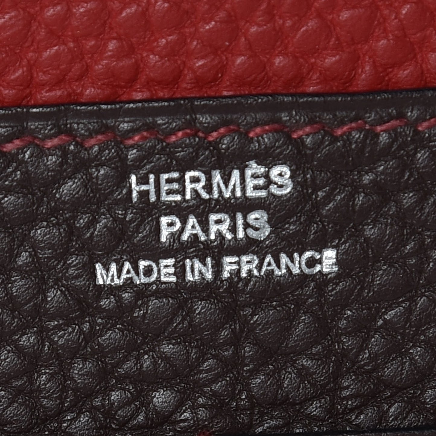 Togo Dogon Duo Wallet Chocolate Rouge Garance