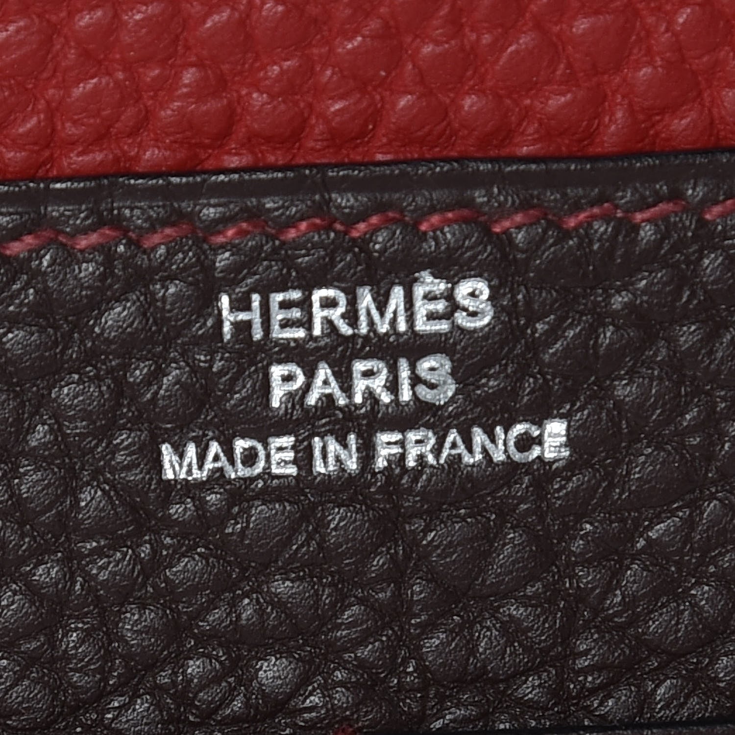 Hermes Togo Dogon Duo Wallet Chocolate Rouge Garance 7 of 9