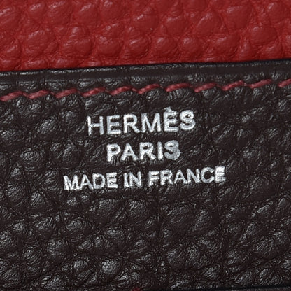 Hermes Togo Dogon Duo Wallet Chocolate Rouge Garance 7 of 9