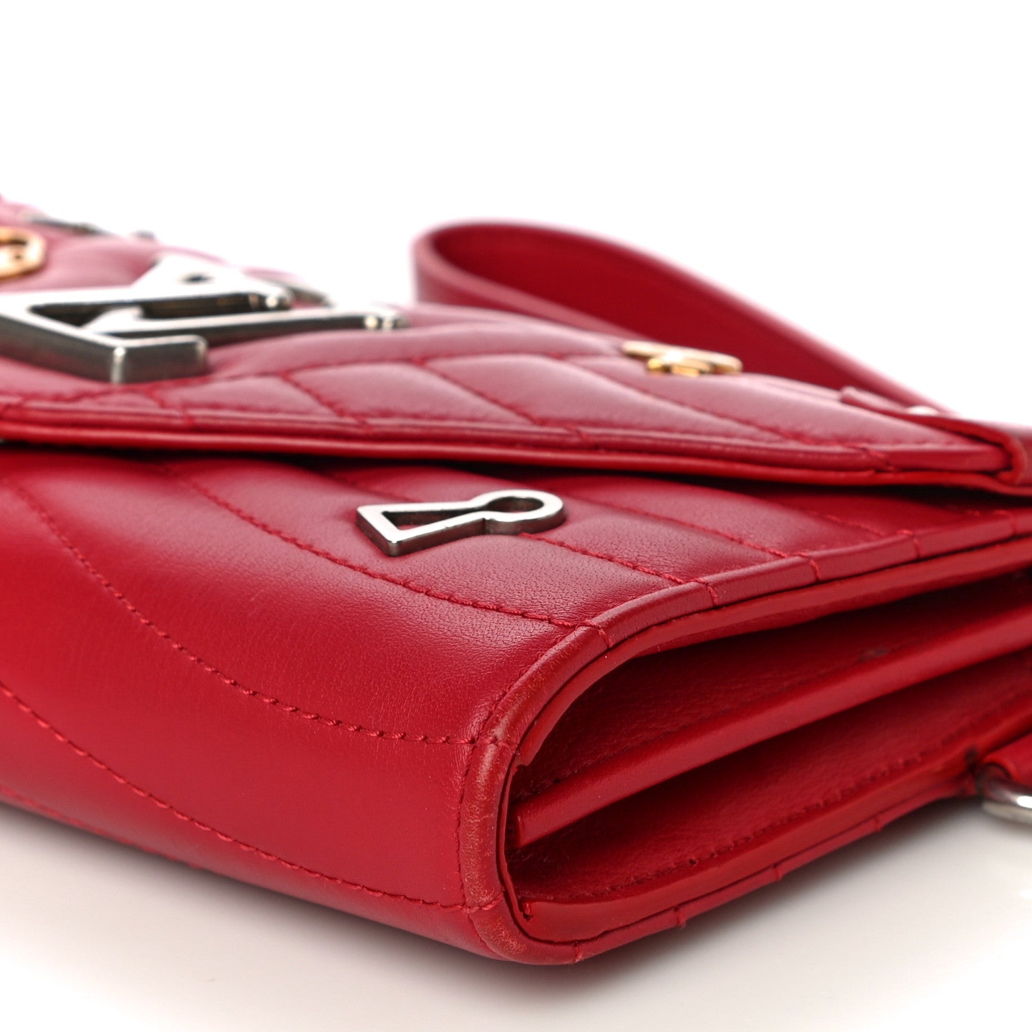 Louis Vuitton Calfskin Love Lock New Wave Long Wallet Red 9 of 15