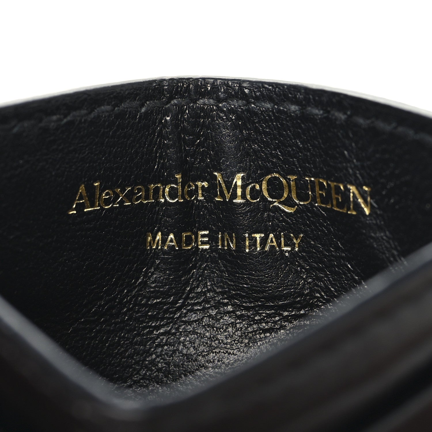 Alexander McQueen Patent Crocodile Embossed Skull Card Holder