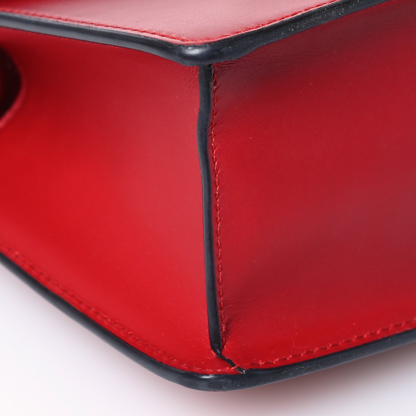 Calfskin Mini Sylvie Top Handle Bag Hibiscus Red