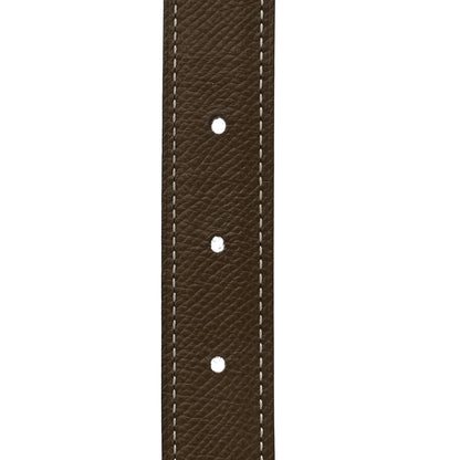 Hermes Swift Epsom 24mm Heritage Belt 80 32 Black Etoupe 4 of 6