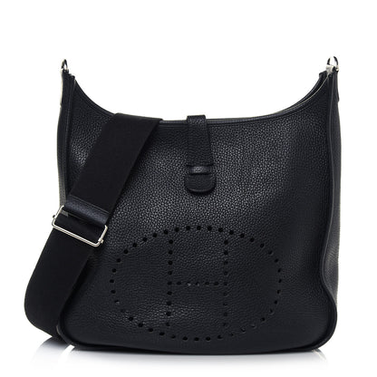 Hermes Taurillon Clemence Evelyne III PM Black 1 of 12
