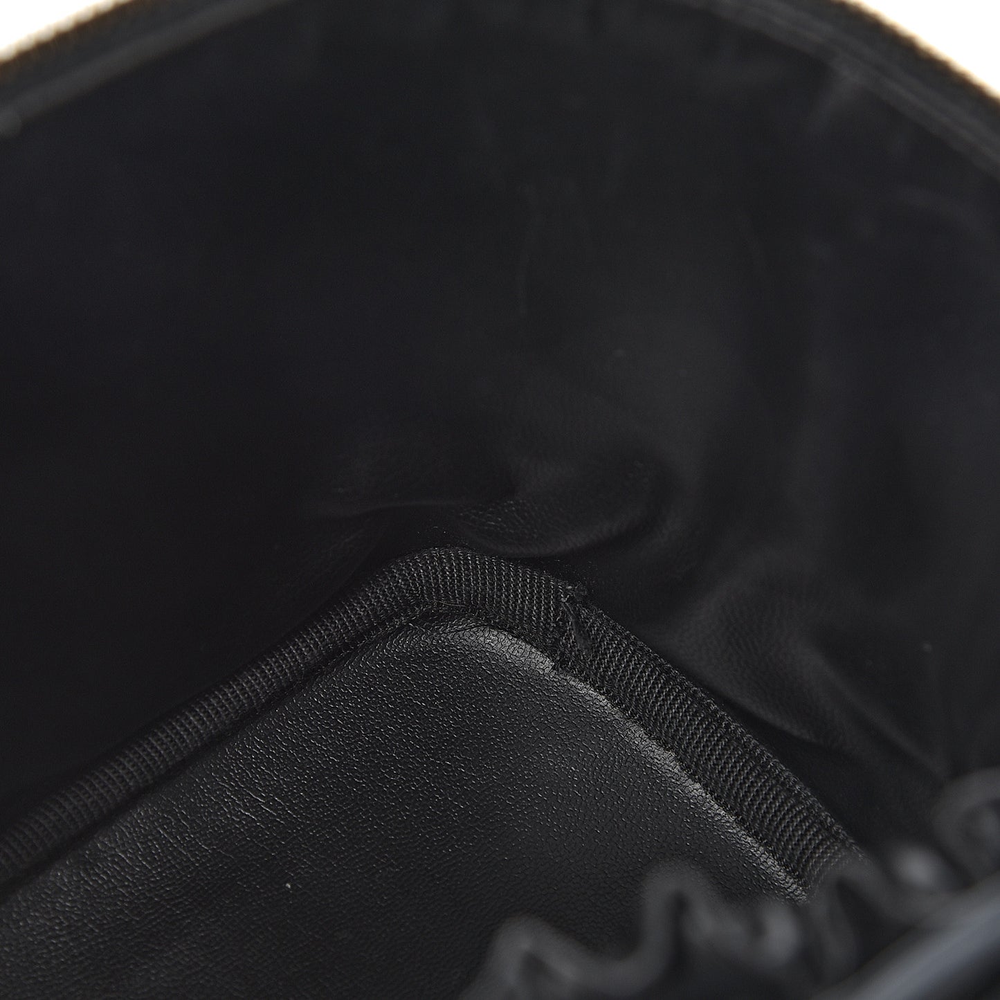 Lambskin Vanity Cosmetic Case Black