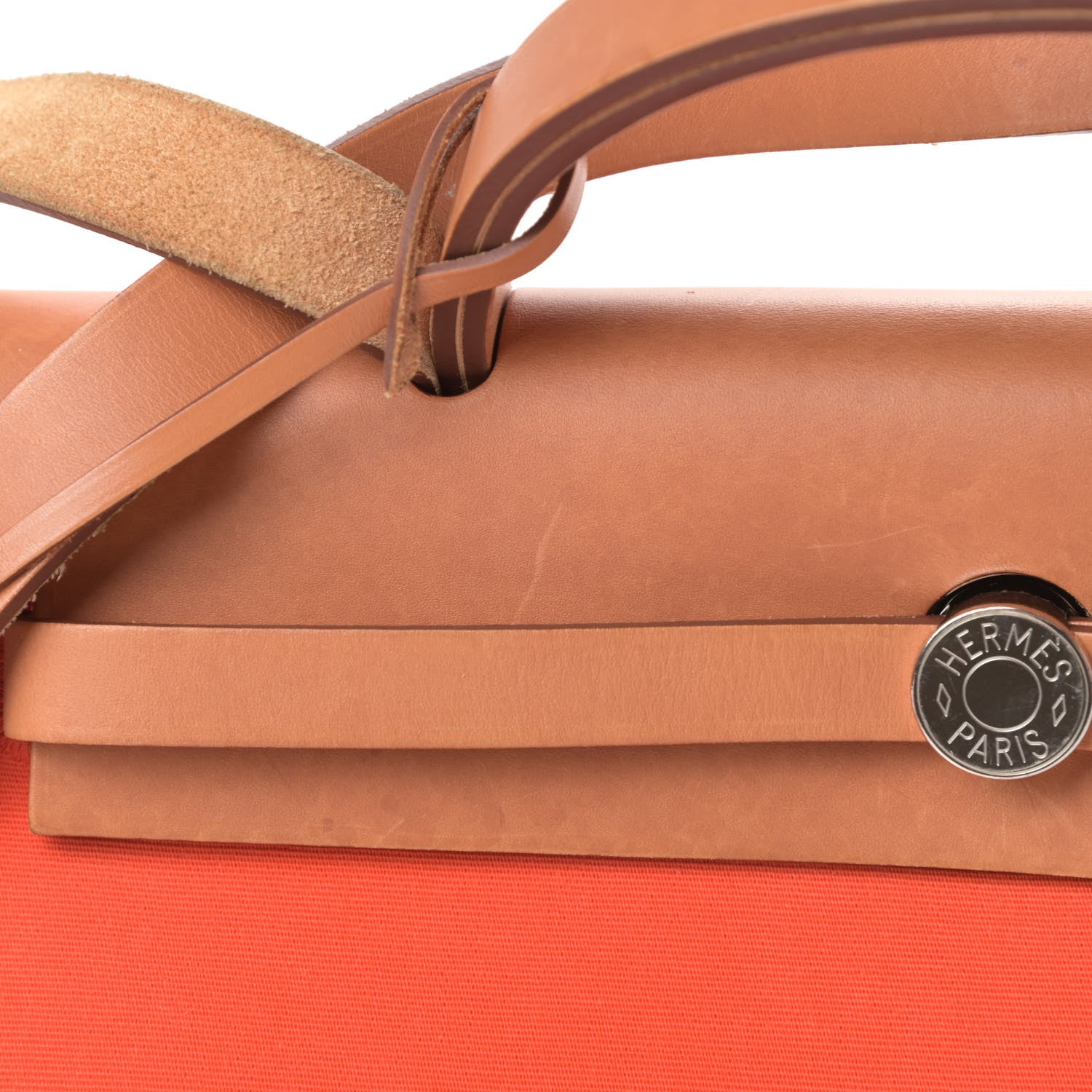 Hermes Vache Hunter Toile Herbag Zip 31 PM Capucine Fauve 17 of 20