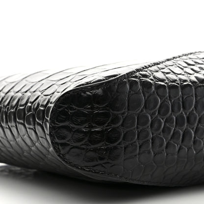 Balenciaga Shiny Super Supple Calfskin Crocodile Embossed Small XX Bag Black 9 of 11