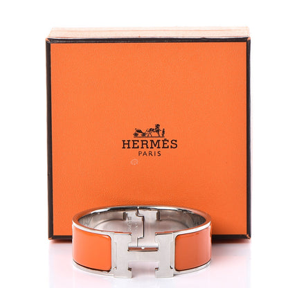 Hermes Enamel Wide Clic Clac H Bracelet PM Orange 5 of 5