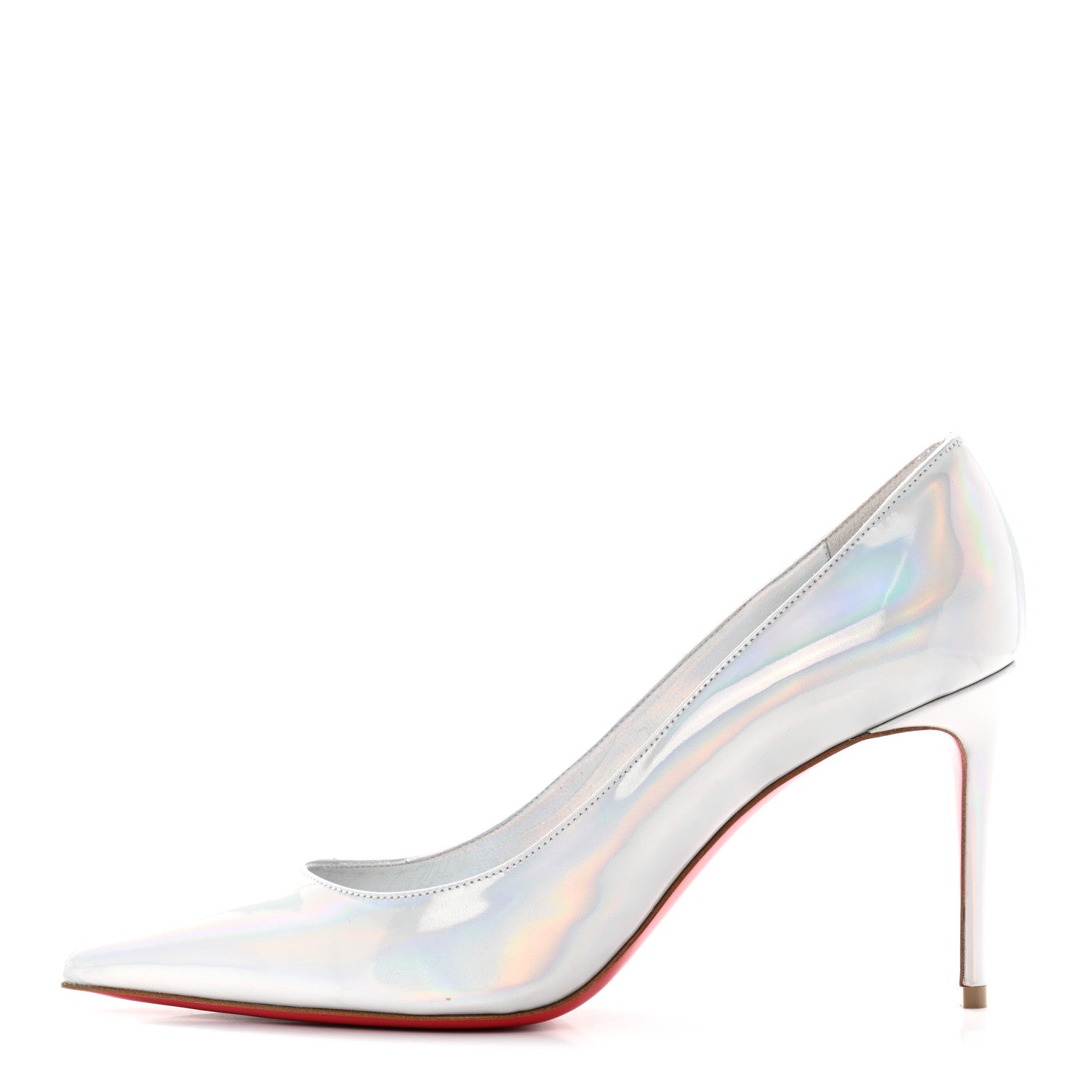 Christian Louboutin Patent Psychic Kate 85 Pumps 38 White 1 of 8