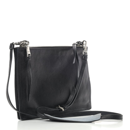 Prada Glace Calf Etiquette Crossbody Black Astrale 2 of 5