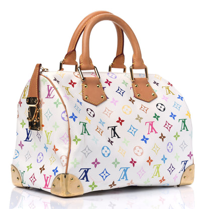 Louis Vuitton Monogram Multicolor Speedy 30 White 3 of 20