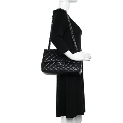 Chanel Lambskin Quilted Jumbo Double Flap Black 2 of 13
