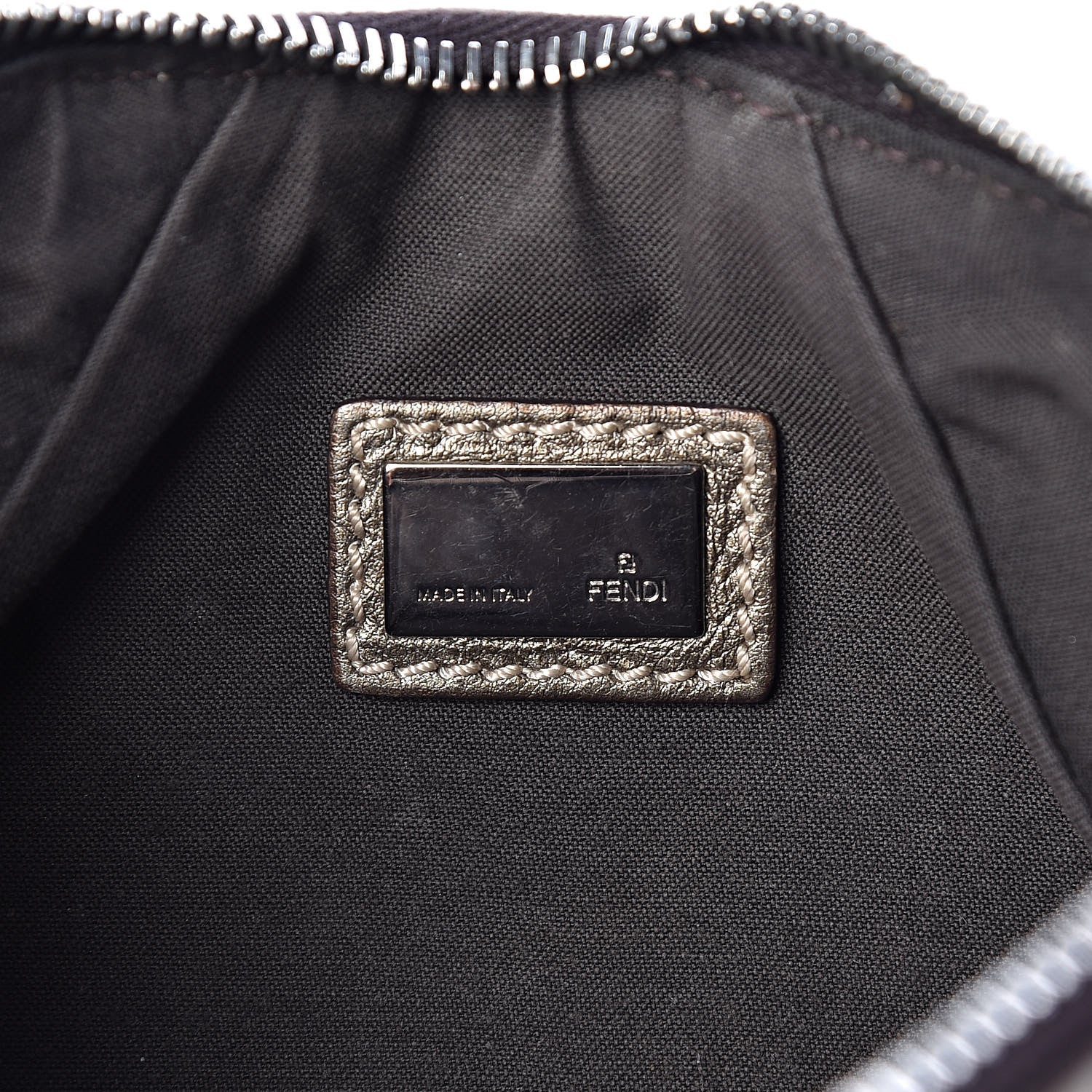 Fendi Zucchino Vachetta Pochette Caffe Argilla Canna di Fucile 6 of 11