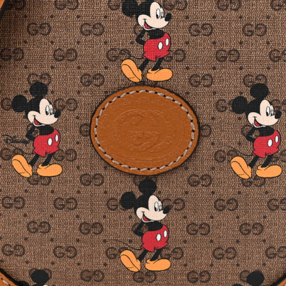 Gucci X DISNEY Mini Vintage GG Supreme Monogram Mickey Mouse Round Shoulder Bag Beige Vintage Sun Oil 8 of 10