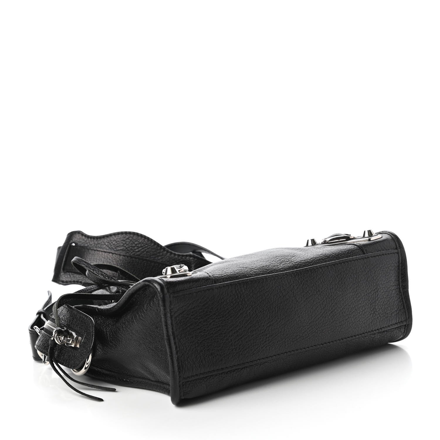 Balenciaga Chevre Silver Metallic Edge Hardware Mini City Black 4 of 10