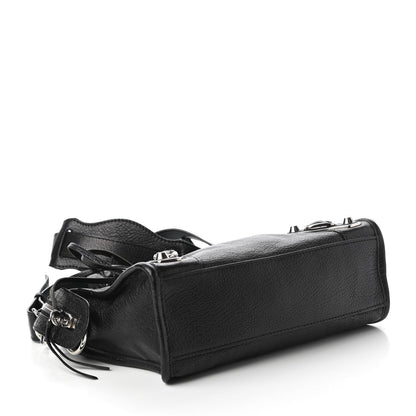Balenciaga Chevre Silver Metallic Edge Hardware Mini City Black 4 of 10