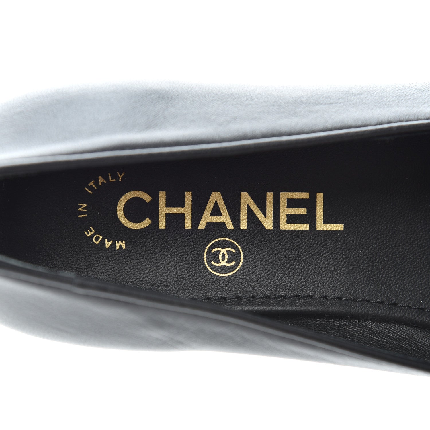 Chanel Lambskin Pearl CC Loafers 37 Black 7 of 17