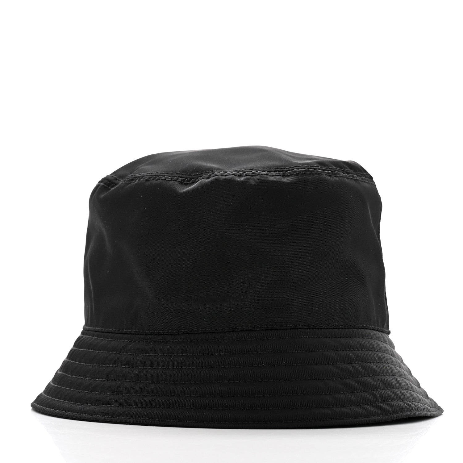 Prada Re-Nylon Metal Triangle Logo Womens Bucket Hat XL Black 6 of 10