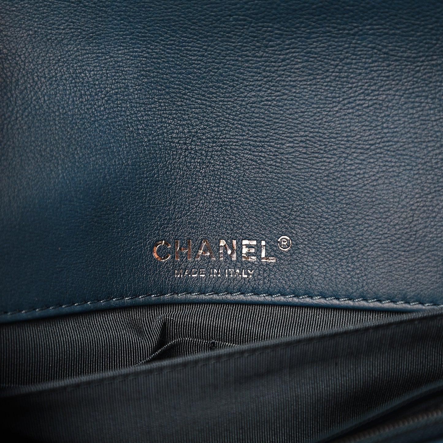 Calfskin Small Boy Reverso Flap Dark Blue