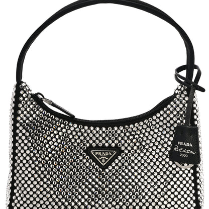 Prada Satin Crystal Mini Re-Edition 2000 Bag Cristal 8 of 12