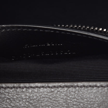 Saint Laurent Sheepskin Matelasse Chevron Monogram Medium College Bag Light Coal 9 of 13