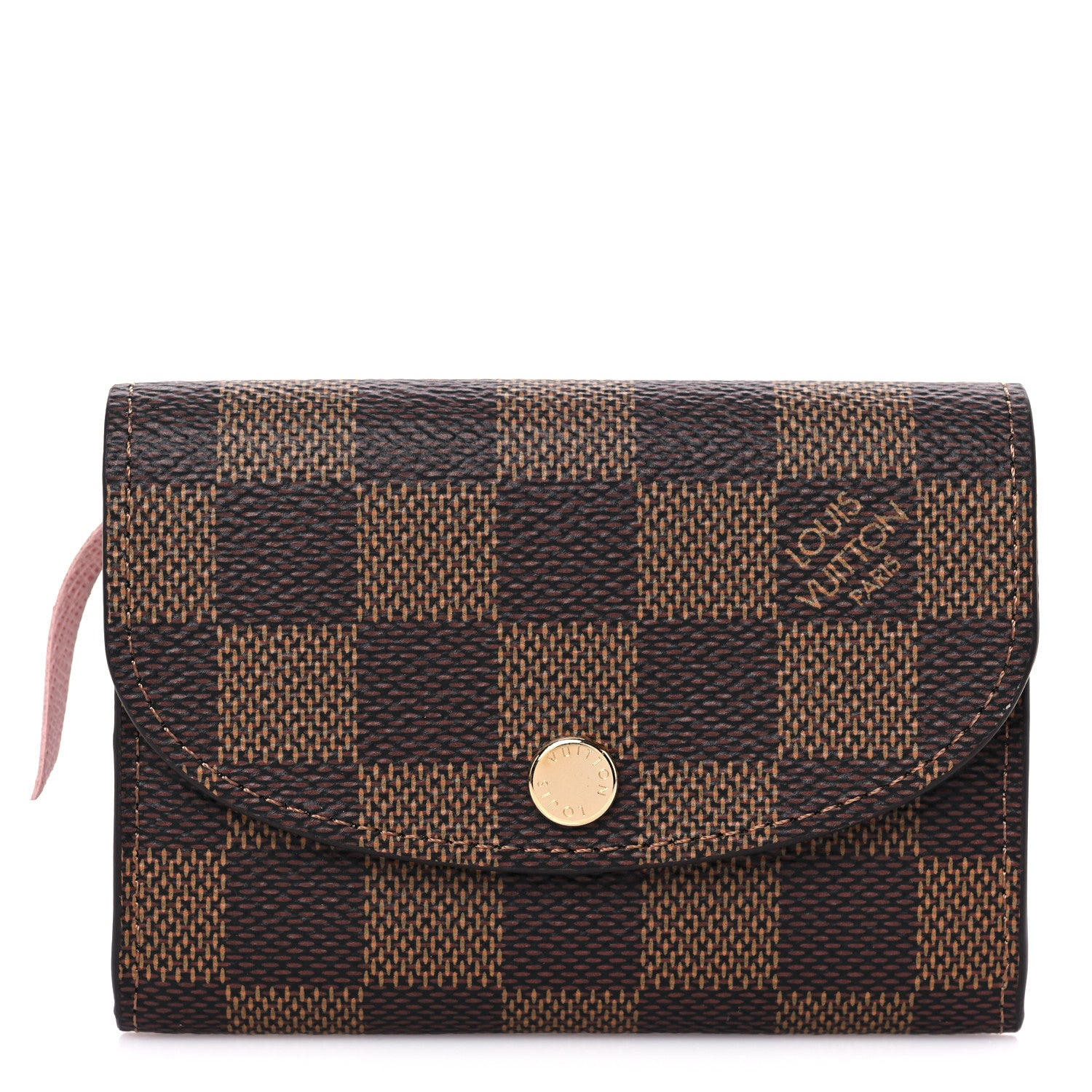 Louis Vuitton Damier Ebene Rosalie Coin Purse Rose Ballerine 1 of 7