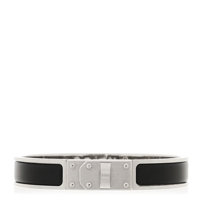 Hermes Enamel Mini Clic Kelly Bracelet T6 Matte Black 1 of 5