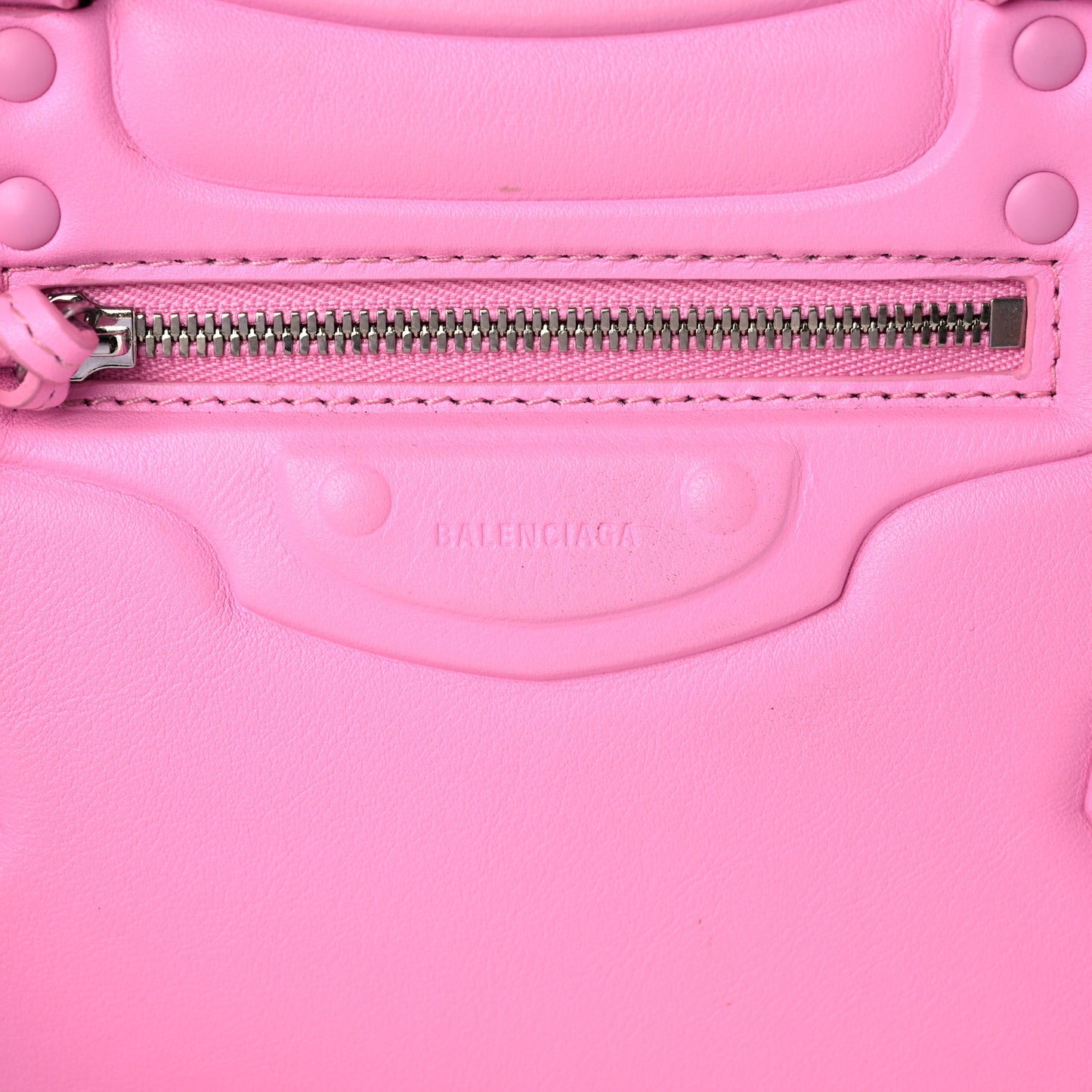 Cake Calfskin Tonal Hardware Mini Neo Classic City Rose