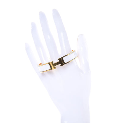 Hermes Enamel Narrow Clic Clac H Bracelet PM White 2 of 5