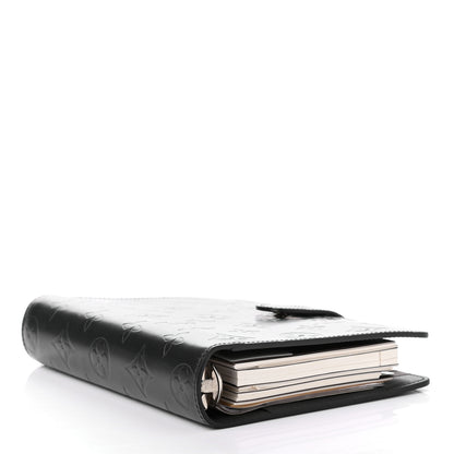 Louis Vuitton Mat Monogram Medium Ring Agenda Cover Black 4 of 10