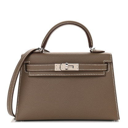 Hermes Epsom Mini Kelly Sellier 20 Etoupe 1 of 9