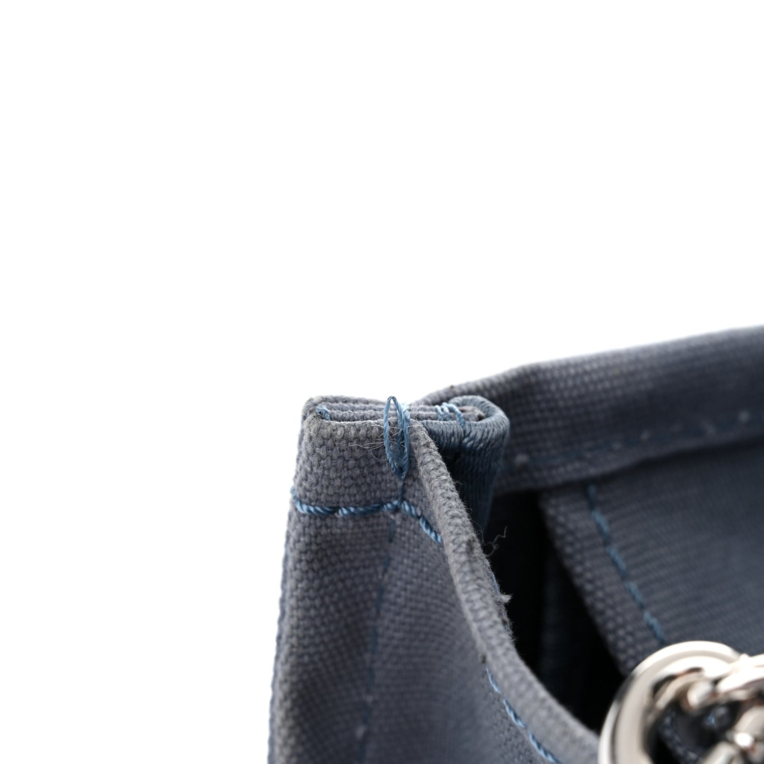 Marc Jacobs Cotton Canvas Medium The Traveler Tote Bag Blue Shadow 12 of 14