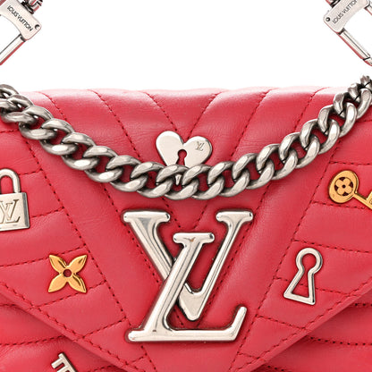 Louis Vuitton Calfskin Love Lock New Wave Chain PM Scarlet 8 of 20