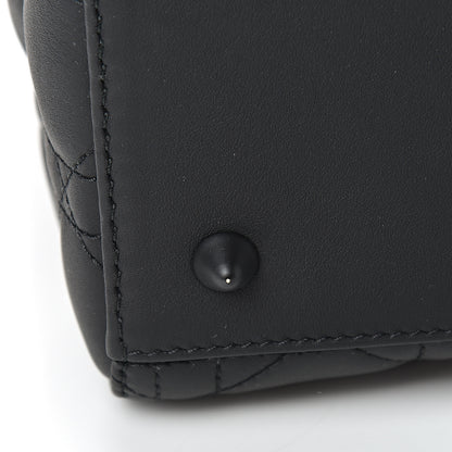 Christian Dior Ultra Matte Calfskin Cannage Medium Lady Dior Black 12 of 16