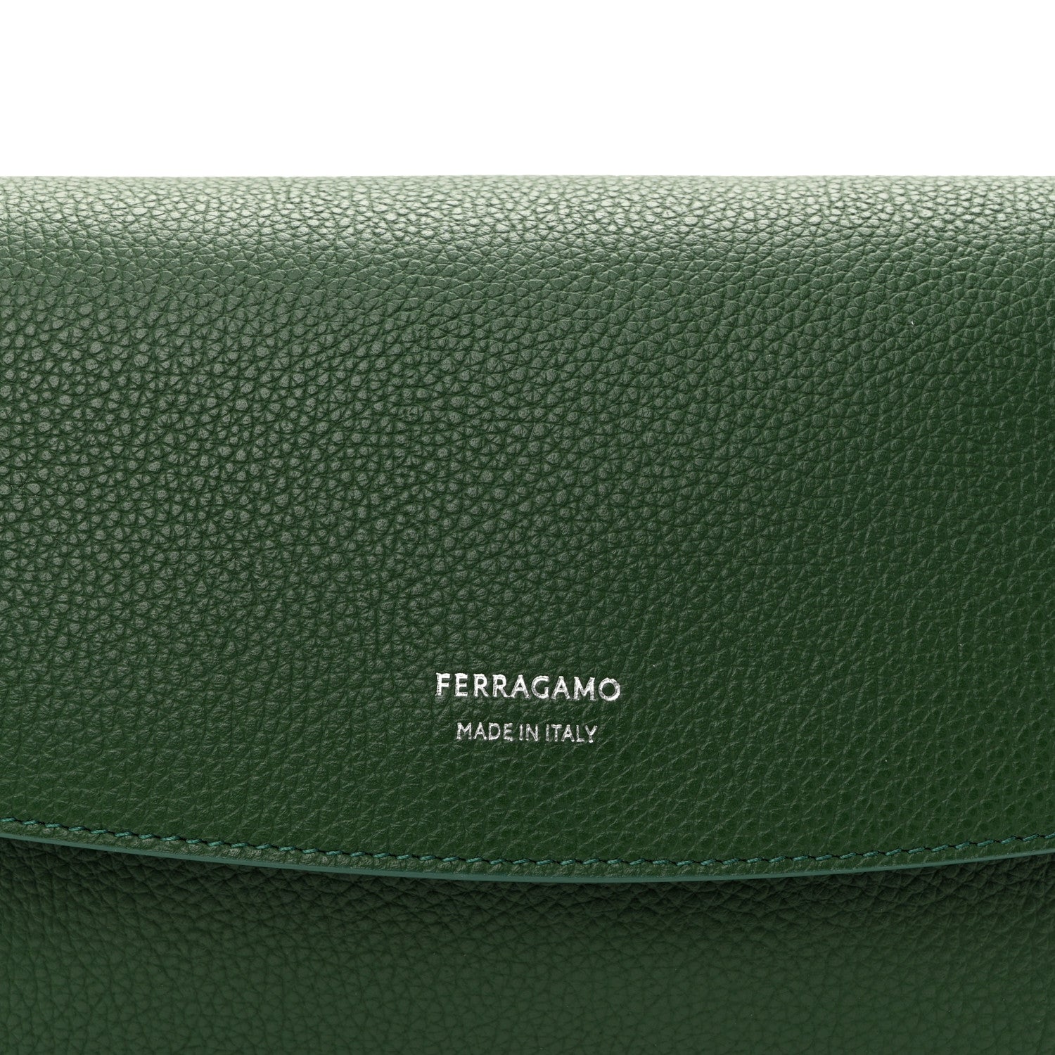 Salvatore Ferragamo Grained Calfskin Belt Bag Forest Green 8 of 10