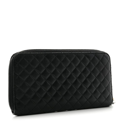Chanel Lambskin Micro Quilted Zip Wallet Black 3 of 13