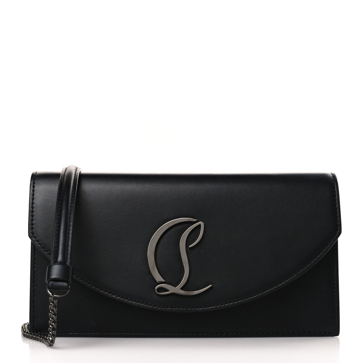 Calfskin Loubi54 Crossbody Clutch Black