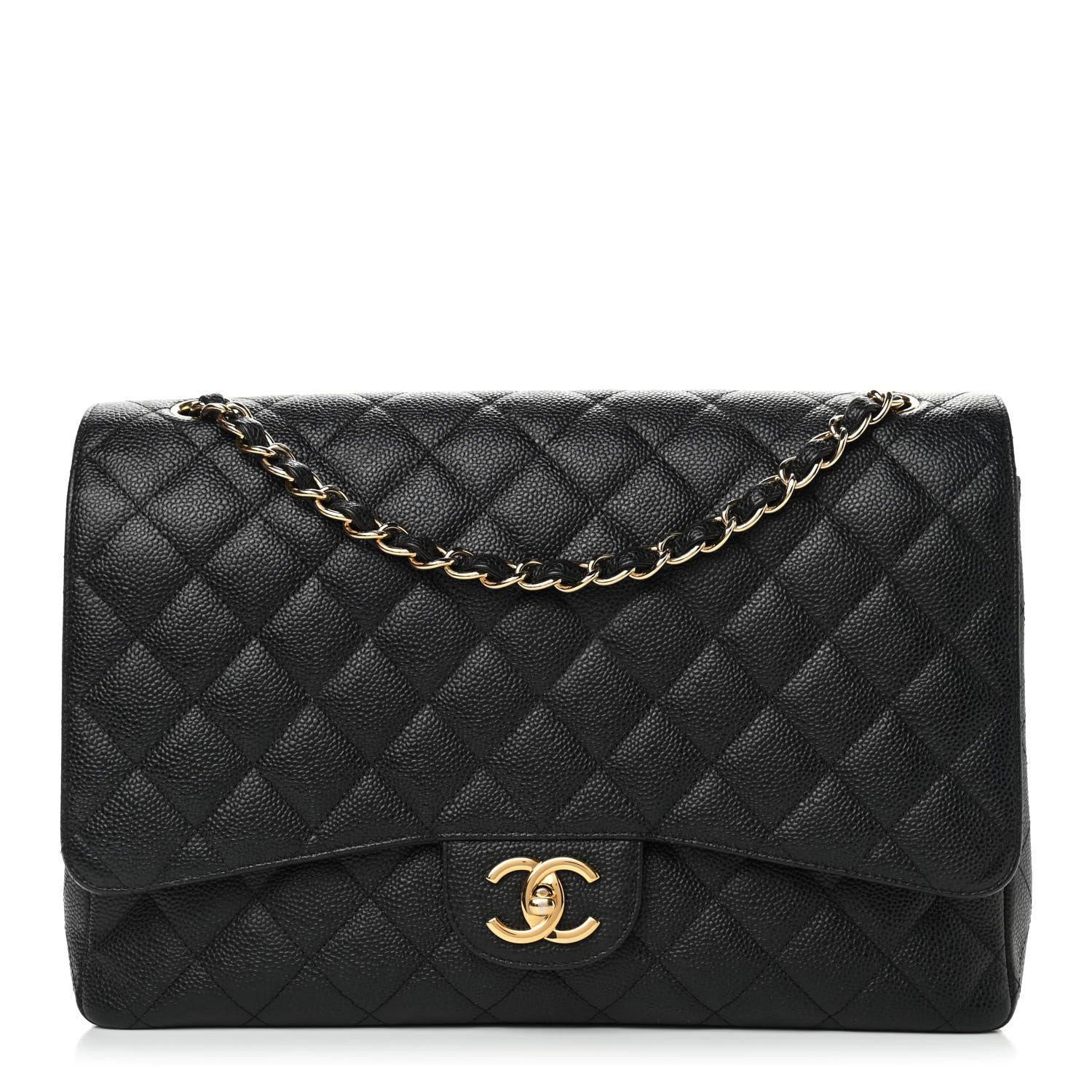 Chanel Caviar Quilted Maxi Double Flap Black 1 of 5