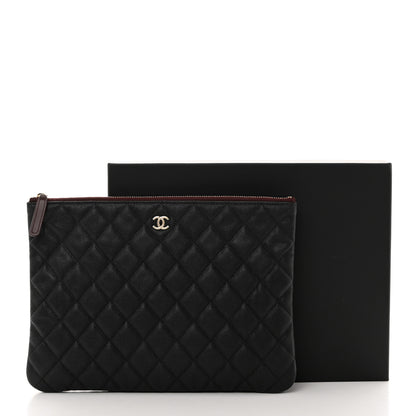 Chanel Caviar Quilted Medium Cosmetic Case Black 7 of 8