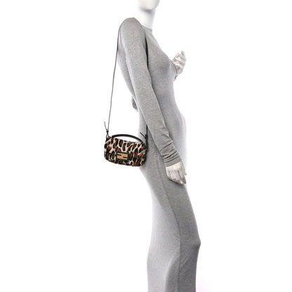 Fendi Calf Hair Leopard Print Phone Baguette Moro 3 of 10