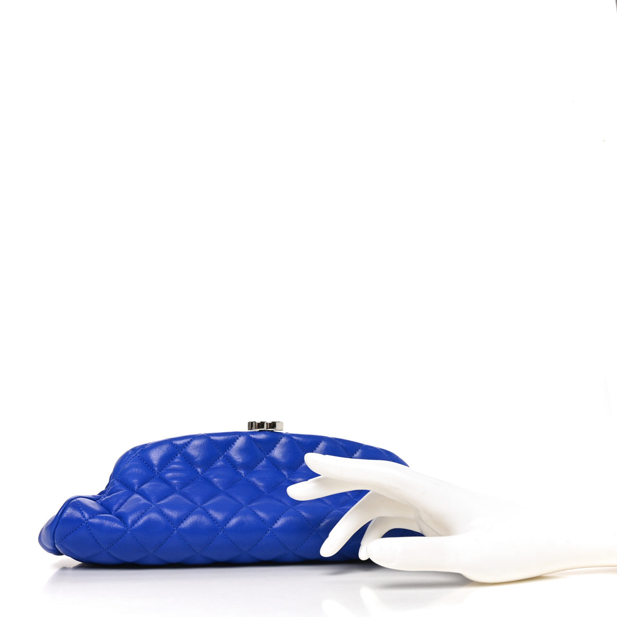 Lambskin Quilted Timeless Clutch Blue