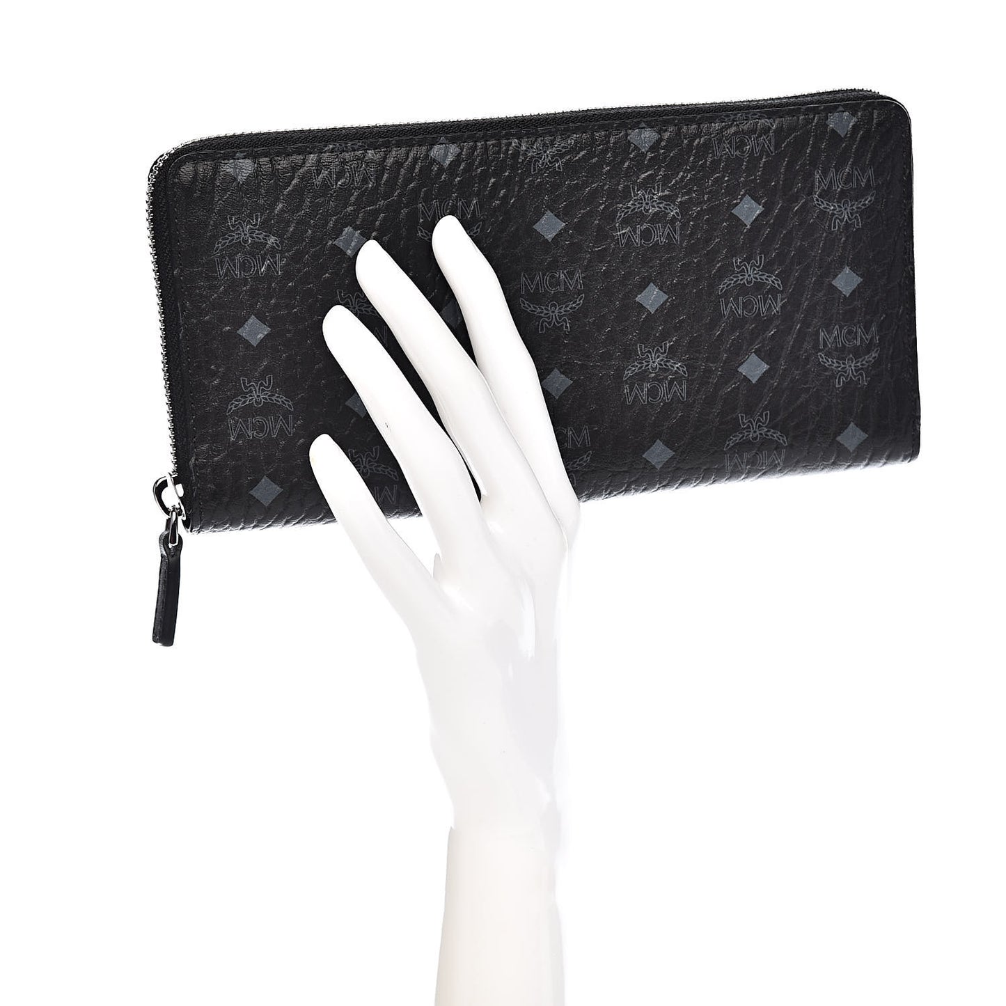 Visetos Large Zip Around Wallet Black
