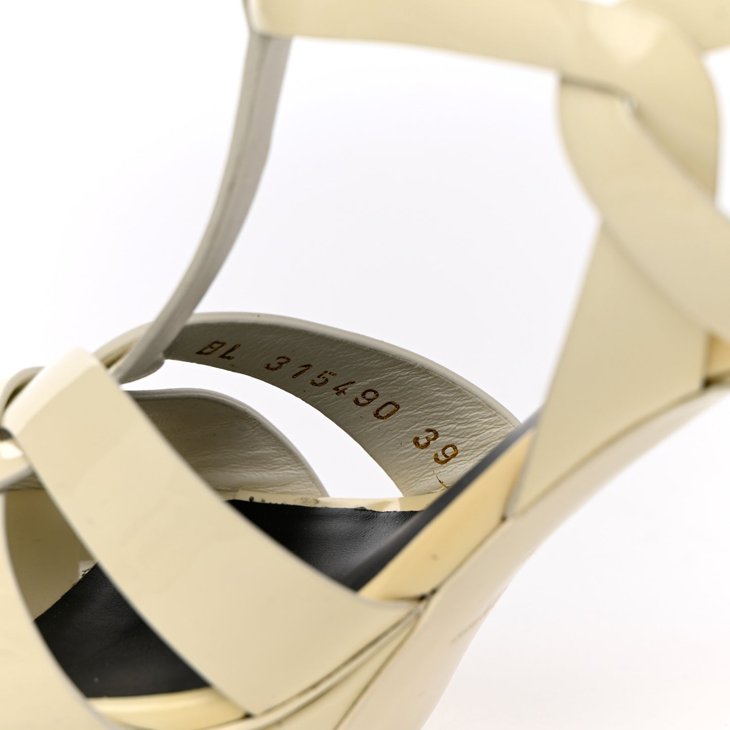 Calfskin Tribute 75 Platform Sandals 39 White