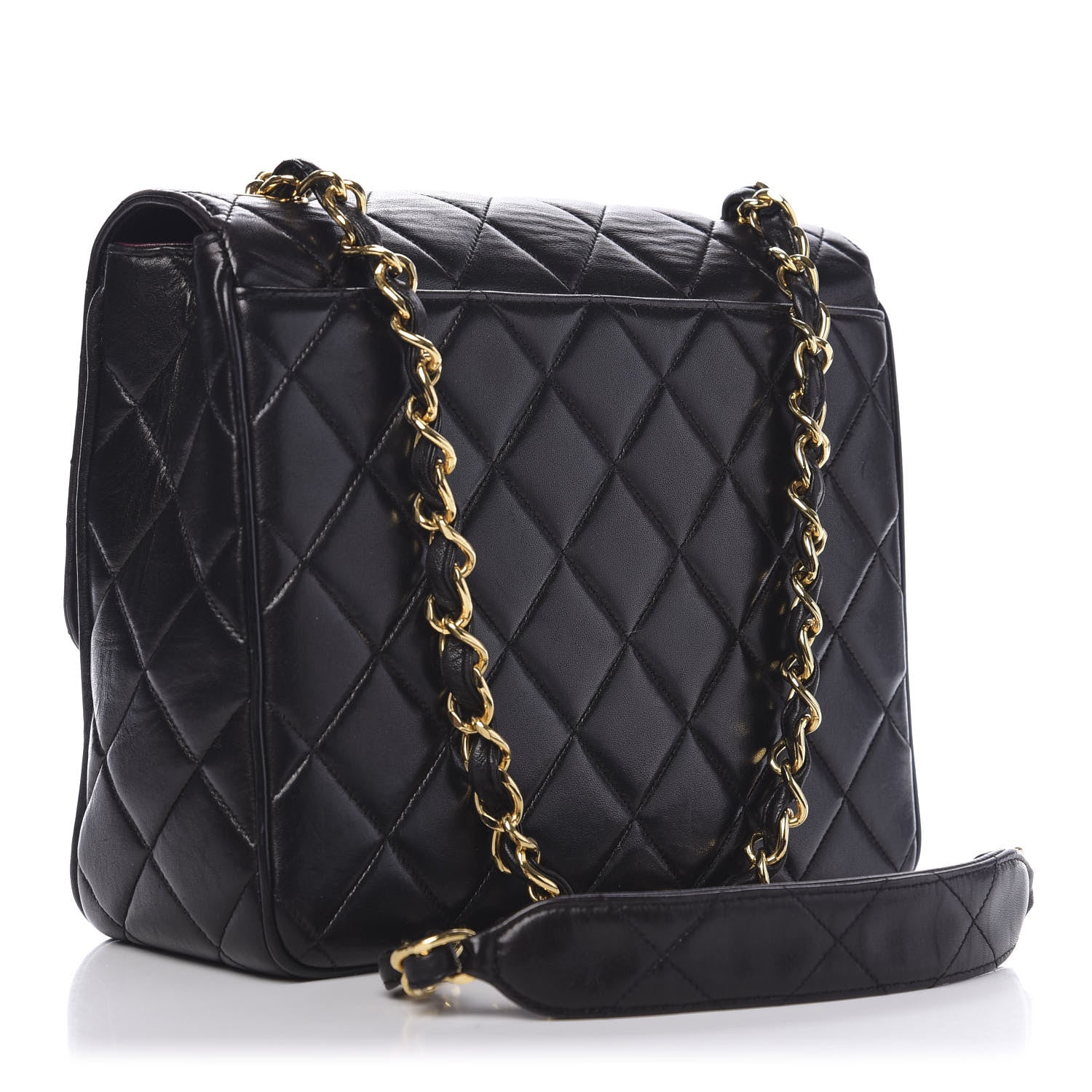 Chanel Lambskin Quilted Medium Single Flap Black 3 of 12